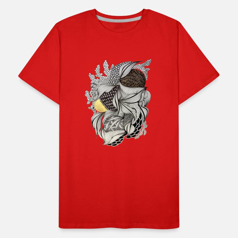 Leaf Fabric Feather Light Pattern Men's Premium Organic T-Shirt