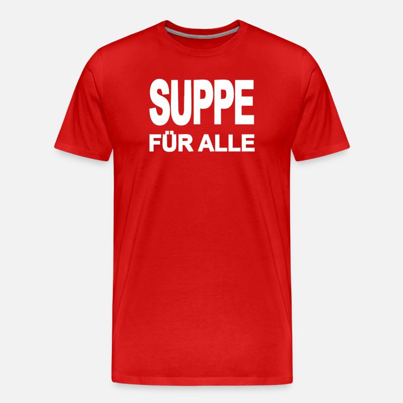 Suppe - Männer Premium Bio T-Shirt - Rot