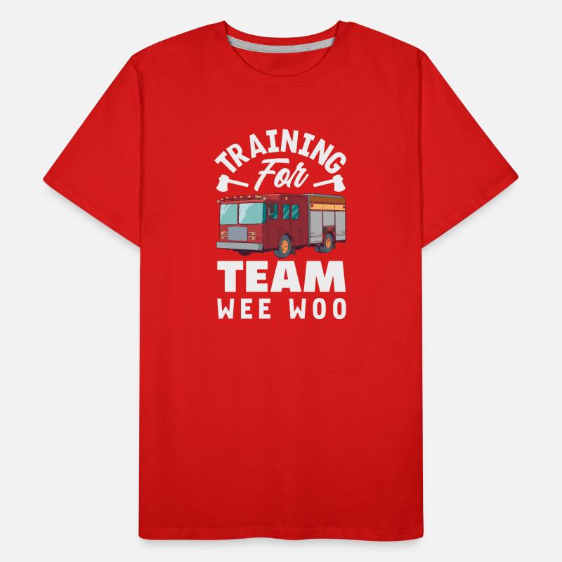 Wee Woo Squad Fire Tiny Firefighter Men's Premium Organic T-Shirt