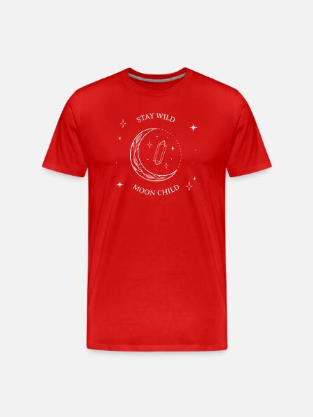 STAY_WILD_MOOON_CHILD - Men's Premium Organic T-Shirt - red