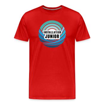 Installateur Junior Nachfolger Sohn Kind Junge - Männer Premium Bio T-Shirt - Rot - Vorne - Damien (186cm)