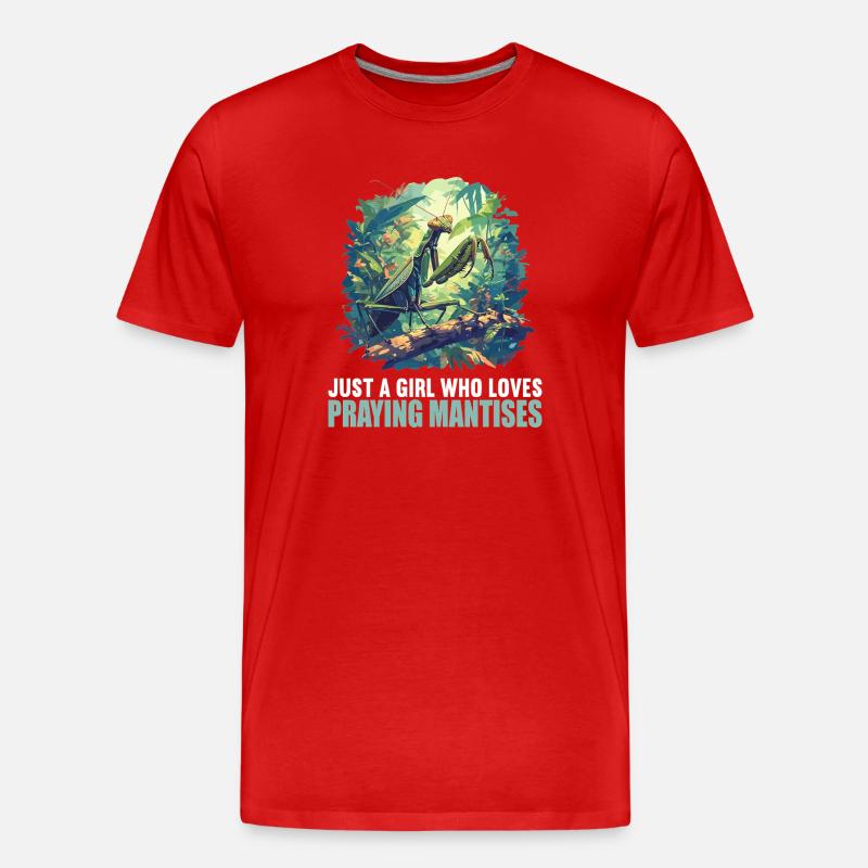 Gottesanbeterinnen Gottesanbeterin - Männer Premium Bio T-Shirt - Rot