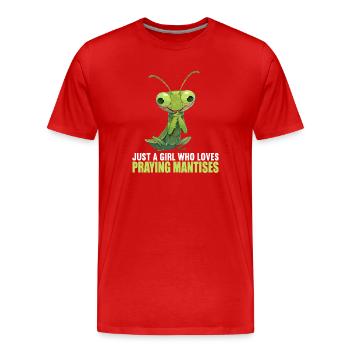 Mantes religieuses Mantes religieuses - T-shirt bio Premium Homme - rouge - Devant - Damien (186cm)