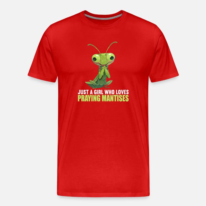 Gottesanbeterinnen Gottesanbeterin - Männer Premium Bio T-Shirt - Rot