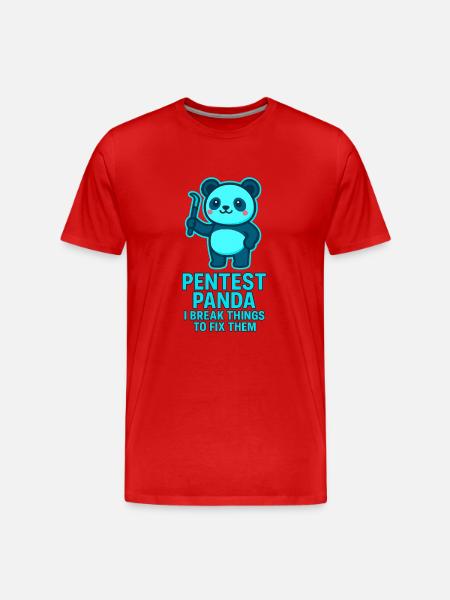 Pentest Panda: Fixing Errors - Men's Premium Organic T-Shirt - red