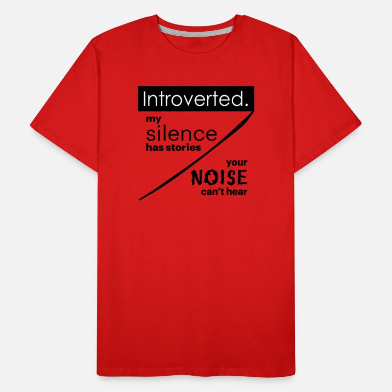 Introverted. Silence – noise. Men's Premium Organic T-Shirt