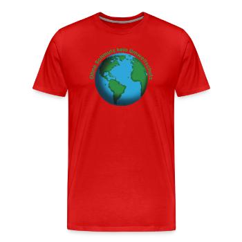 Ohne Schutz kein Umweltschutz  - Männer Premium Bio T-Shirt - Rot - Vorne - Damien (186cm)
