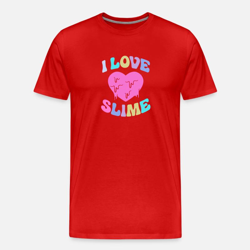 Slime Schleim Schleimig - Männer Premium Bio T-Shirt - Rot