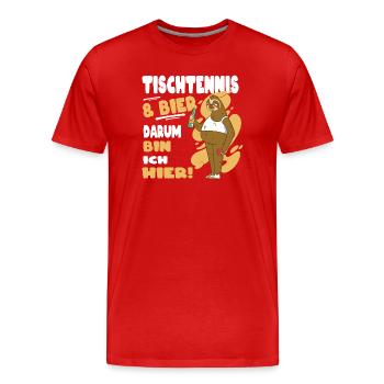 Table Tennis Players Gifts Table Tennis Outfits - Men's Premium Organic T-Shirt - red - Front - Damien (186cm)