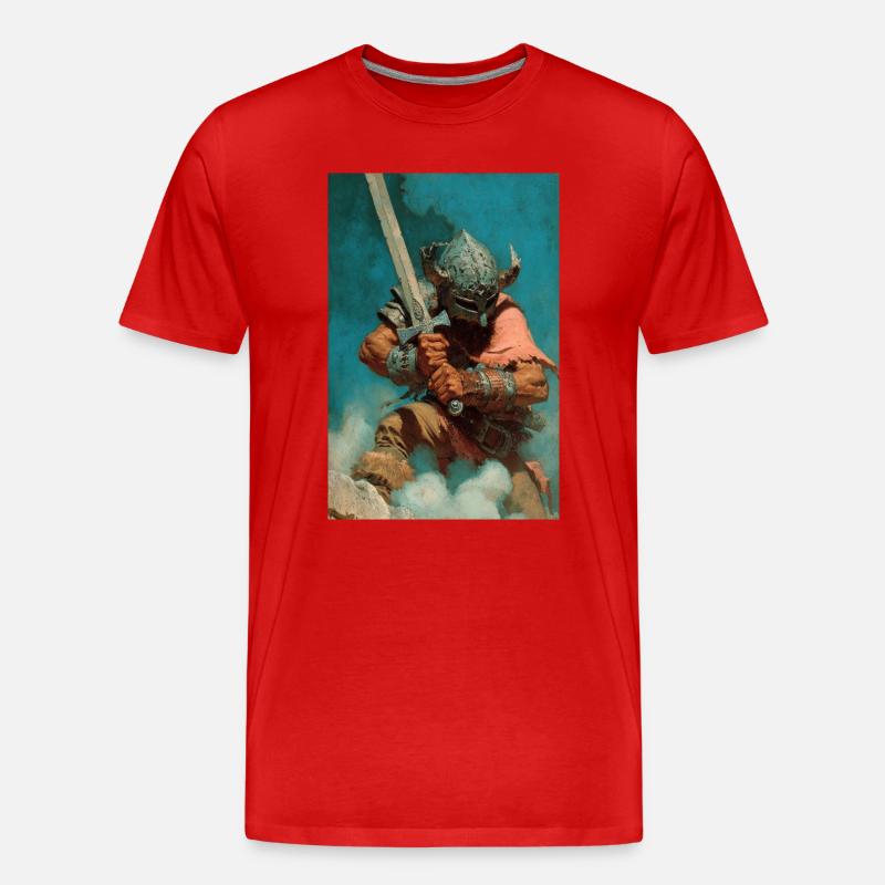 Panzerkledder Ritter-Vorhut - Männer Premium Bio T-Shirt - Rot