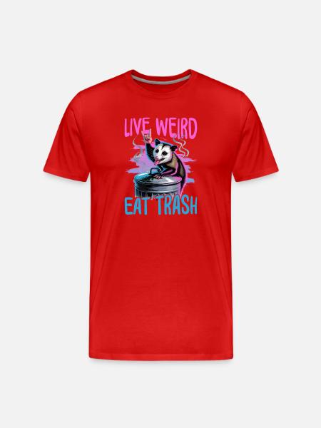 Funny Opossum - Men's Premium Organic T-Shirt - red