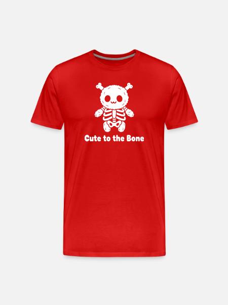 Cute bone friend - Men's Premium Organic T-Shirt - red