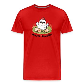 Mon petit poulailler - T-shirt bio Premium Homme - rouge - Devant - Damien (186cm)