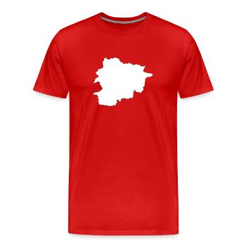 Andorra Kontur Silhouette - Männer Premium Bio T-Shirt - Rot - Vorne - Damien (186cm)