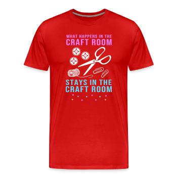 Scrapbook Scrapbooking - T-shirt bio Premium Homme - rouge - Devant - Damien (186cm)