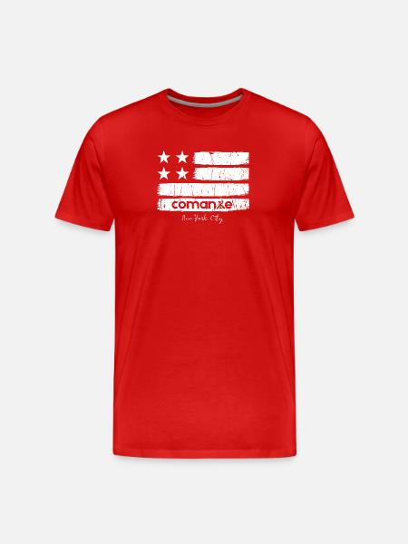 Flag Strokes with NYC - Men's Premium Organic T-Shirt - red