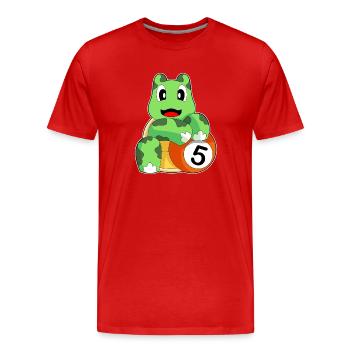 Schildkröte Billiard Queue Sport - Männer Premium Bio T-Shirt - Rot - Vorne - Damien (186cm)
