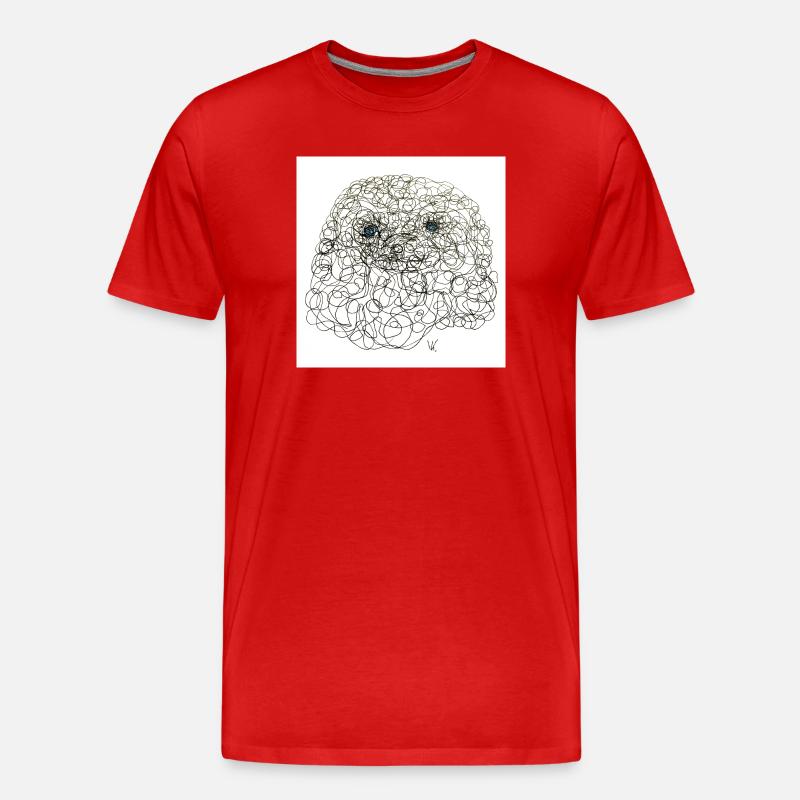 Curly Sherly - Männer Premium Bio T-Shirt - Rot