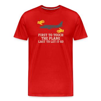Rampe de nuit du personnel au sol au - T-shirt bio Premium Homme - rouge - Devant - Damien (186cm)