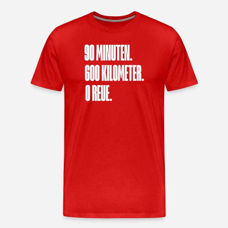 Schwarz hinten  - Männer Premium Bio T-Shirt - Rot