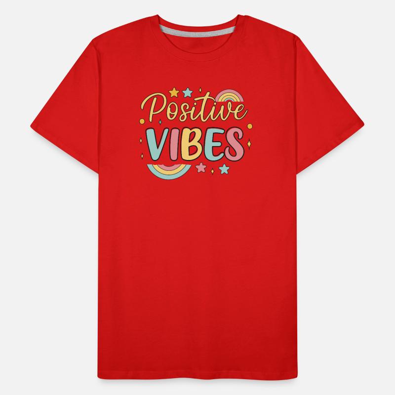 Vibes Positives Arc ciel T-shirt bio Premium Homme