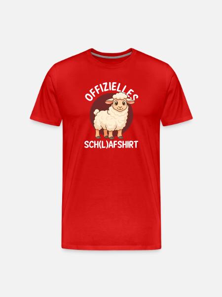 Official Sleep Shirt Sleeping Sheep - Men's Premium Organic T-Shirt - red