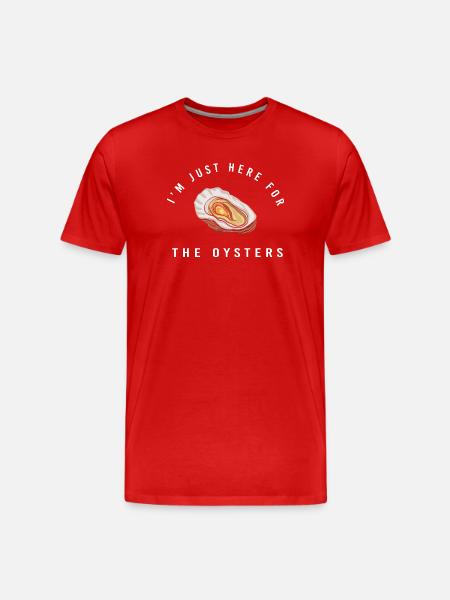 Oysters - Men's Premium Organic T-Shirt - red