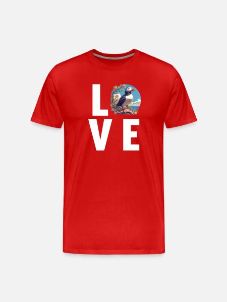 Puffin Papageientaucher - Men's Premium Organic T-Shirt - red