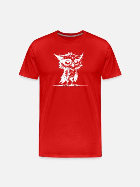 Owls, morning grouches, I didn't oversleep - Men's Premium Organic T-Shirt - red