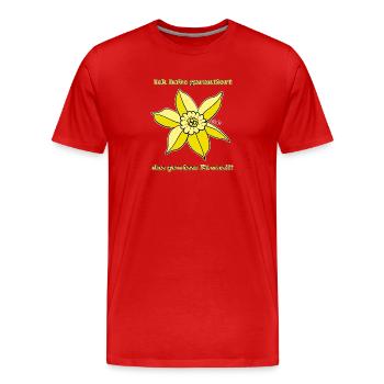 Nicht das gewisse Etwas – Satire Spruchshirt   - Männer Premium Bio T-Shirt - Rot - Vorne - Damien (186cm)