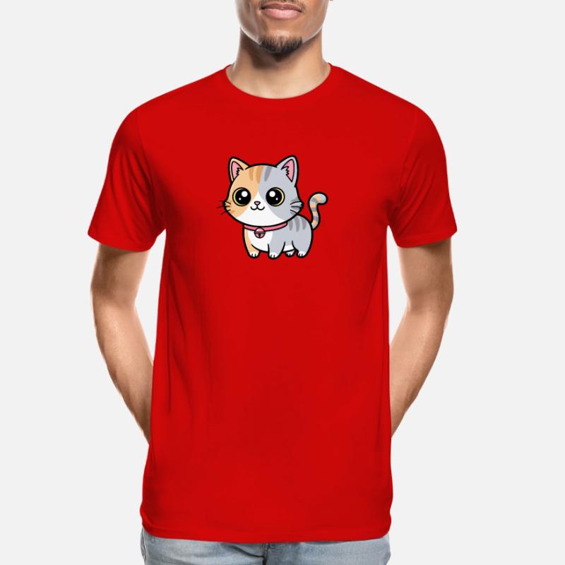 Charme de collier chaton calicot T-shirt bio Premium Homme