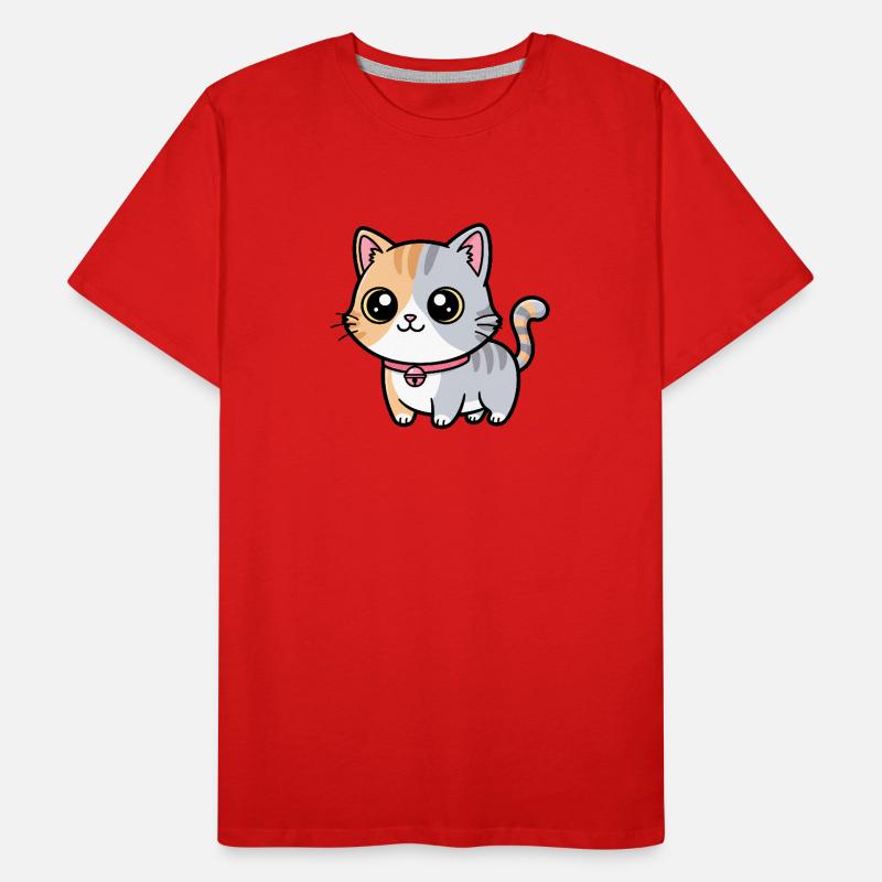 Charme de collier chaton calicot T-shirt bio Premium Homme