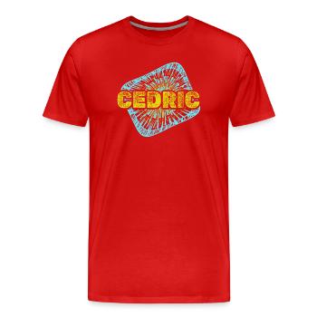 Cedric as leisure time - Men's Premium Organic T-Shirt - red - Front - Damien (186cm)