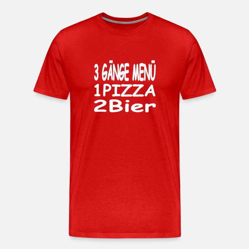 Bier - Männer Premium Bio T-Shirt - Rot