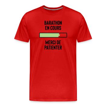 Barathon en cours, merci de patienter - T-shirt bio Premium Homme - rouge - Devant - Damien (186cm)