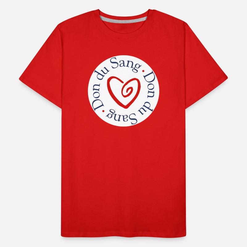Don du Sang Coeur Solidaire T-shirt bio Premium Homme