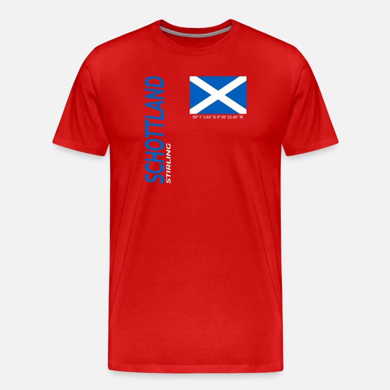 Stirling - Männer Premium Bio T-Shirt - Rot