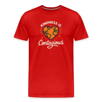 Sympathie anti-harcèlement, Lève-toi - T-shirt bio Premium Homme - rouge - Devant - Damien (186cm)