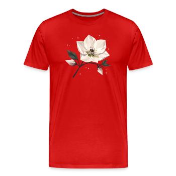 Noël d’hiver s’est illustré de couleurs délicates et festives - T-shirt bio Premium Homme - rouge - Devant - Damien (186cm)