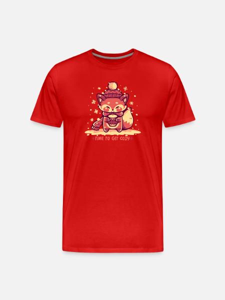 Time to get Cozy - Men's Premium Organic T-Shirt - red
