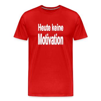 Motivation - Männer Premium Bio T-Shirt - Rot - Vorne - Damien (186cm)