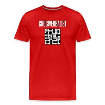 Cruciverbalist Kreuzworträtsel Fan - Männer Premium Bio T-Shirt - Rot - Vorne - Damien (186cm)