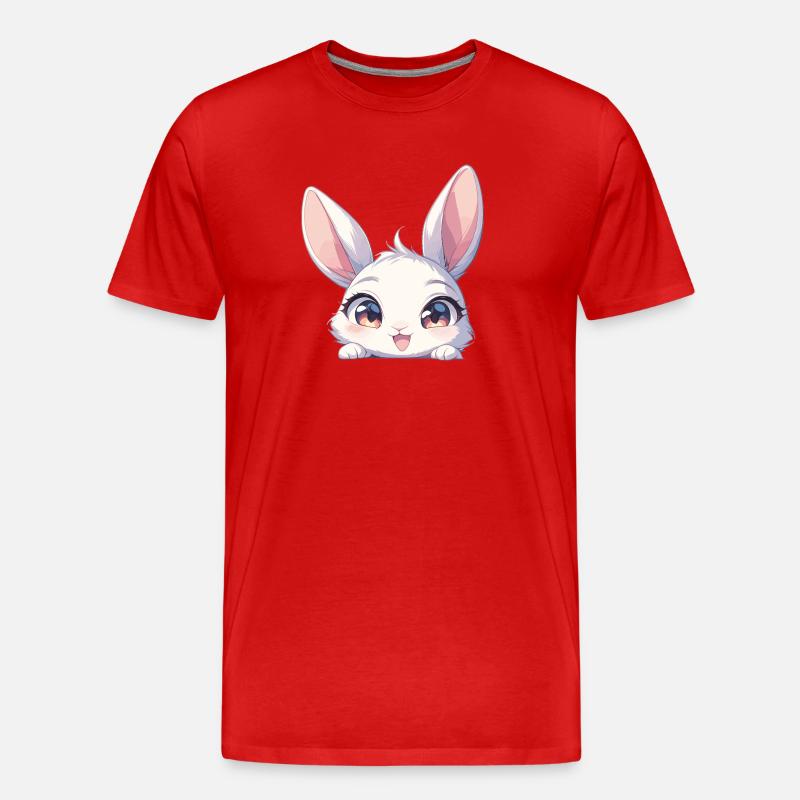 Hasen Hase - Männer Premium Bio T-Shirt - Rot