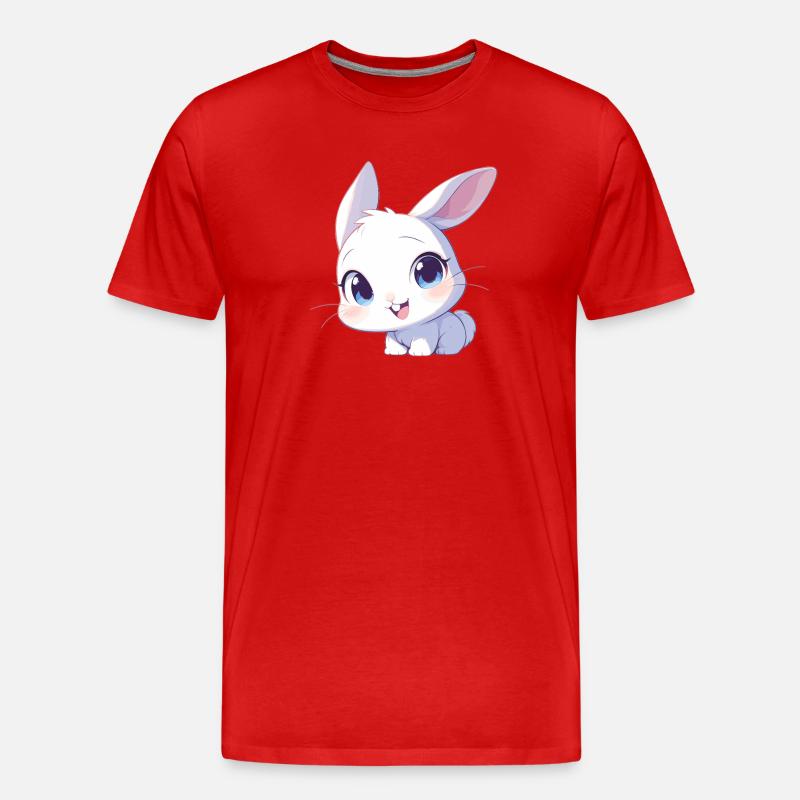 Hasen Hase - Männer Premium Bio T-Shirt - Rot