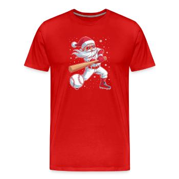 Santa Baseball Allstar - Männer Premium Bio T-Shirt - Rot - Vorne - Damien (186cm)