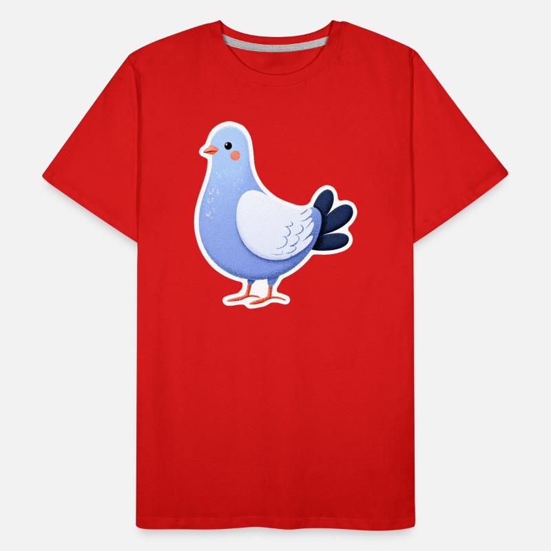Blue Dove Sticker Illustration Men's Premium Organic T-Shirt