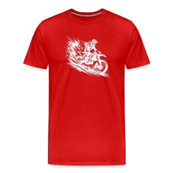 Gelände Maschine Matsch Hobby Motorsport - Männer Premium Bio T-Shirt - Rot - Vorne - Damien (186cm)