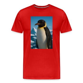 Pingouin Arctique - T-shirt bio Premium Homme - rouge - Devant - Damien (186cm)