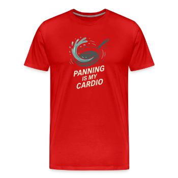 Goldwaschen Hobby Geschenk Creek Pan - Männer Premium Bio T-Shirt - Rot - Vorne - Damien (186cm)