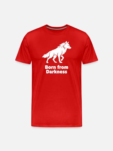 Born from Darkness Wolf - Men's Premium Organic T-Shirt - red